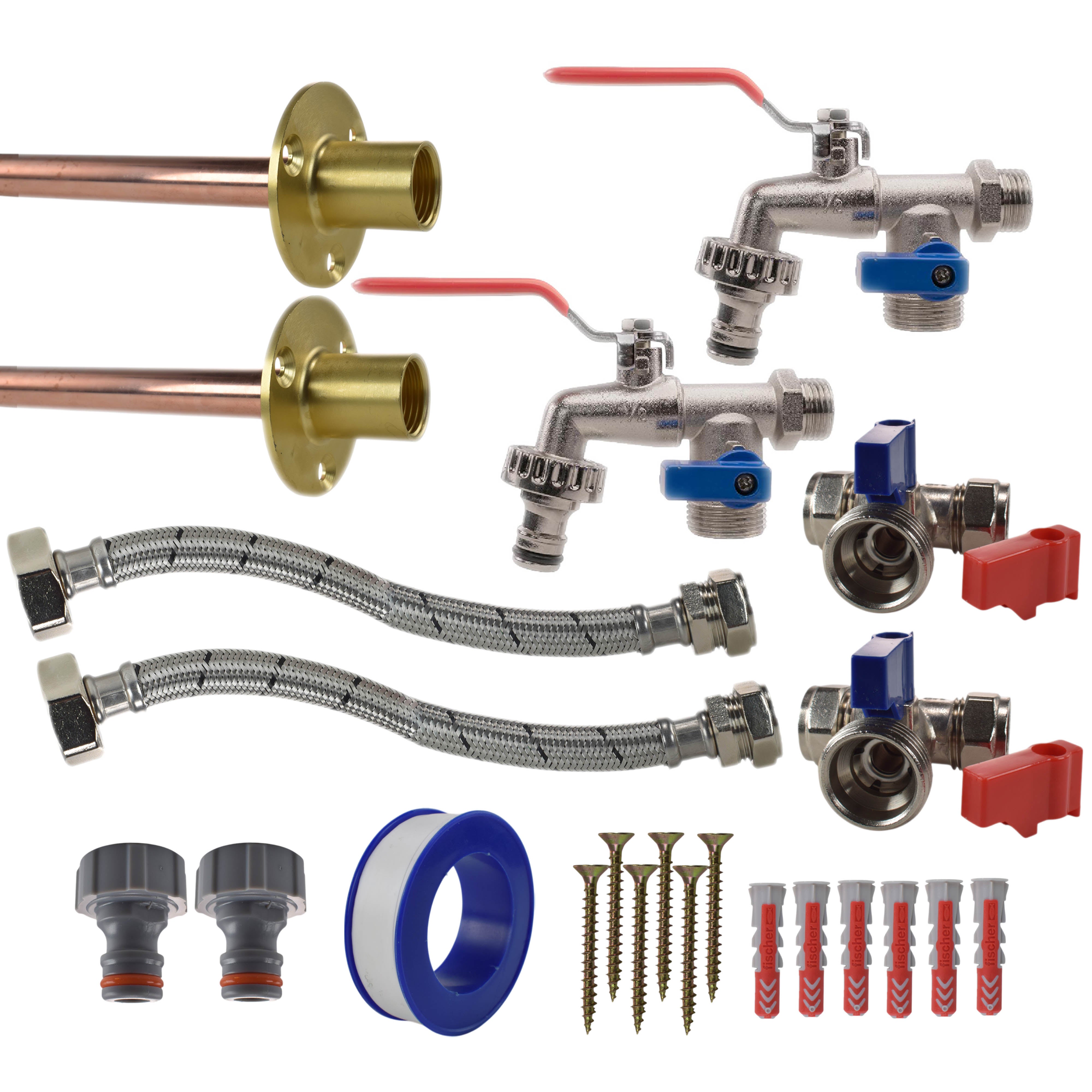 Double Lever Tap STANDARD Connection Kit x2 – TurfStore