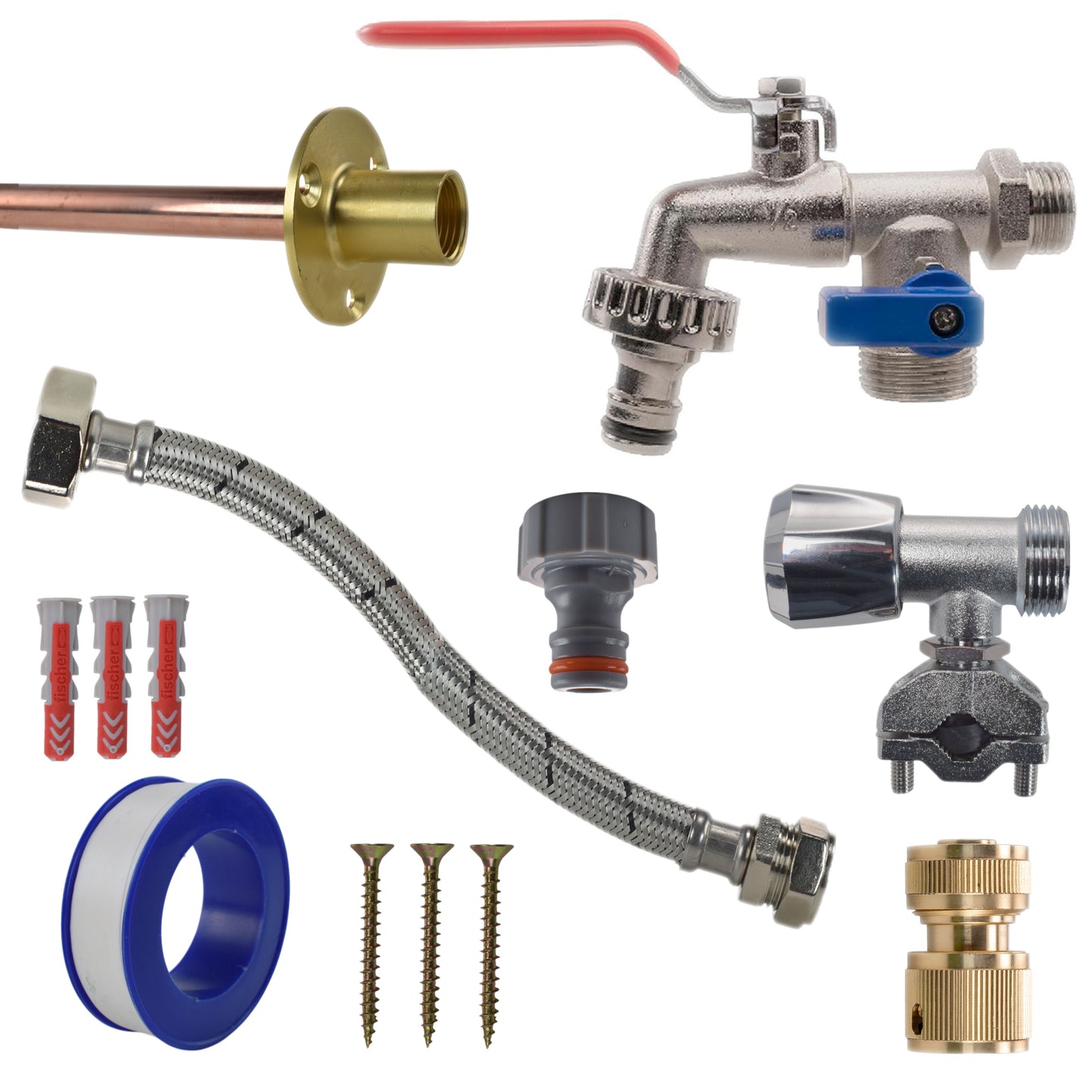 Double Lever Tap FULL Connection Kit