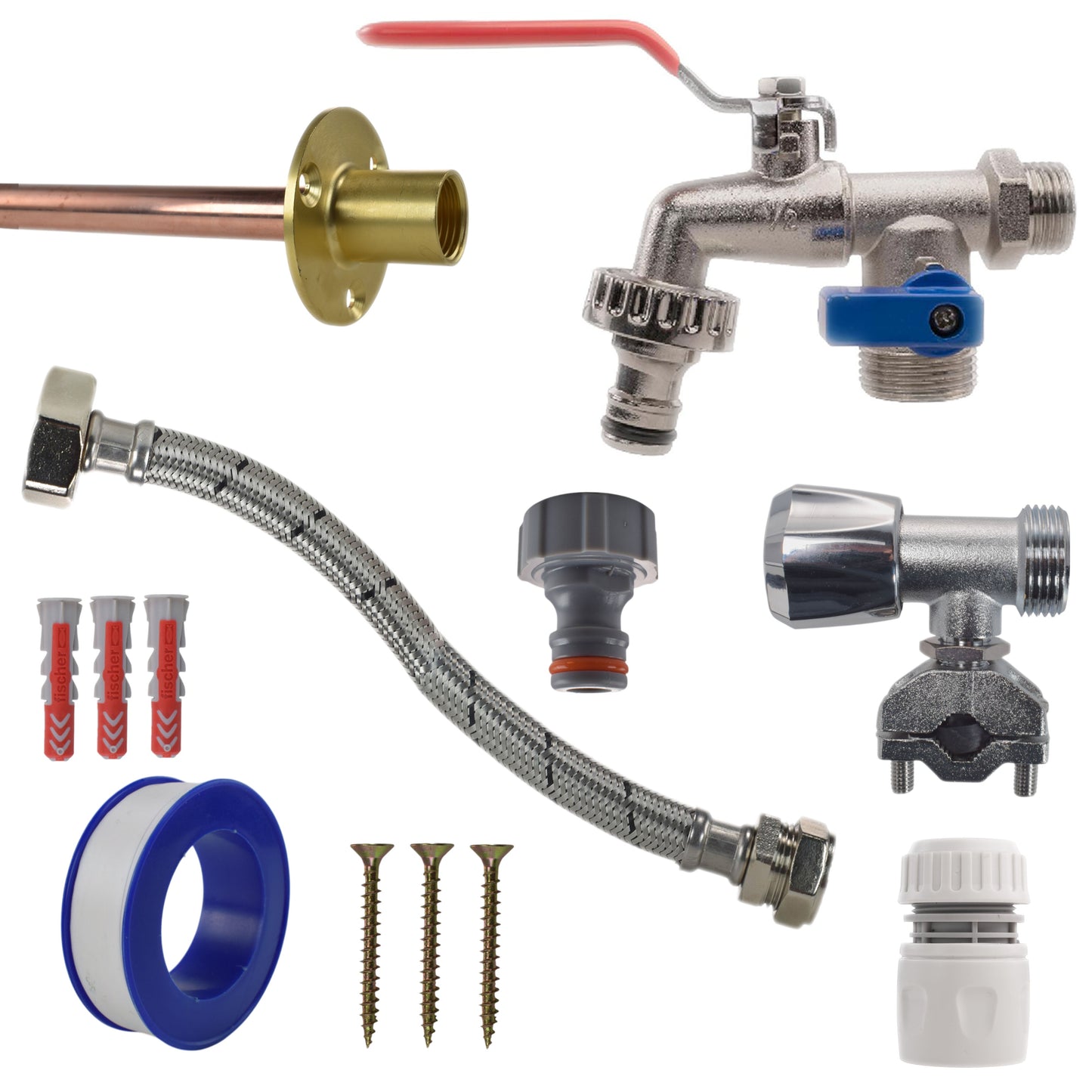 Double Lever Tap FULL Connection Kit