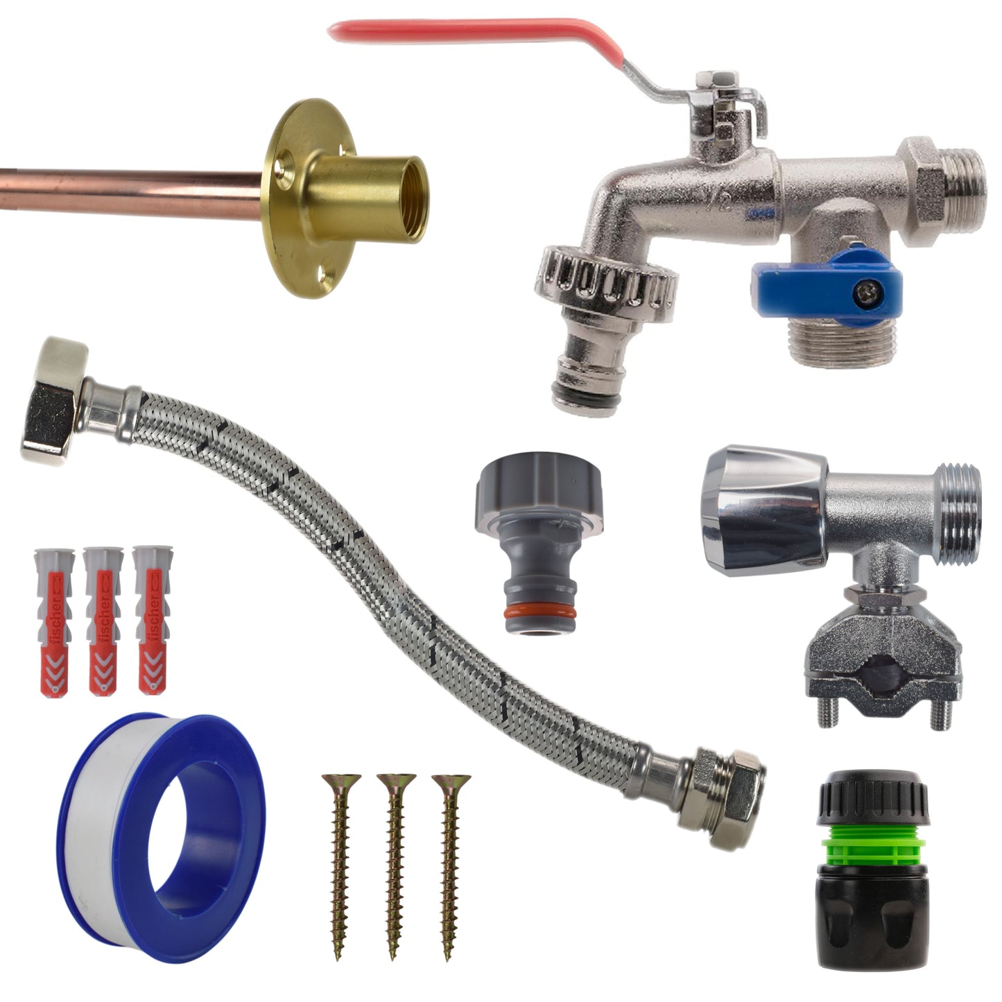 Double Lever Tap FULL Connection Kit