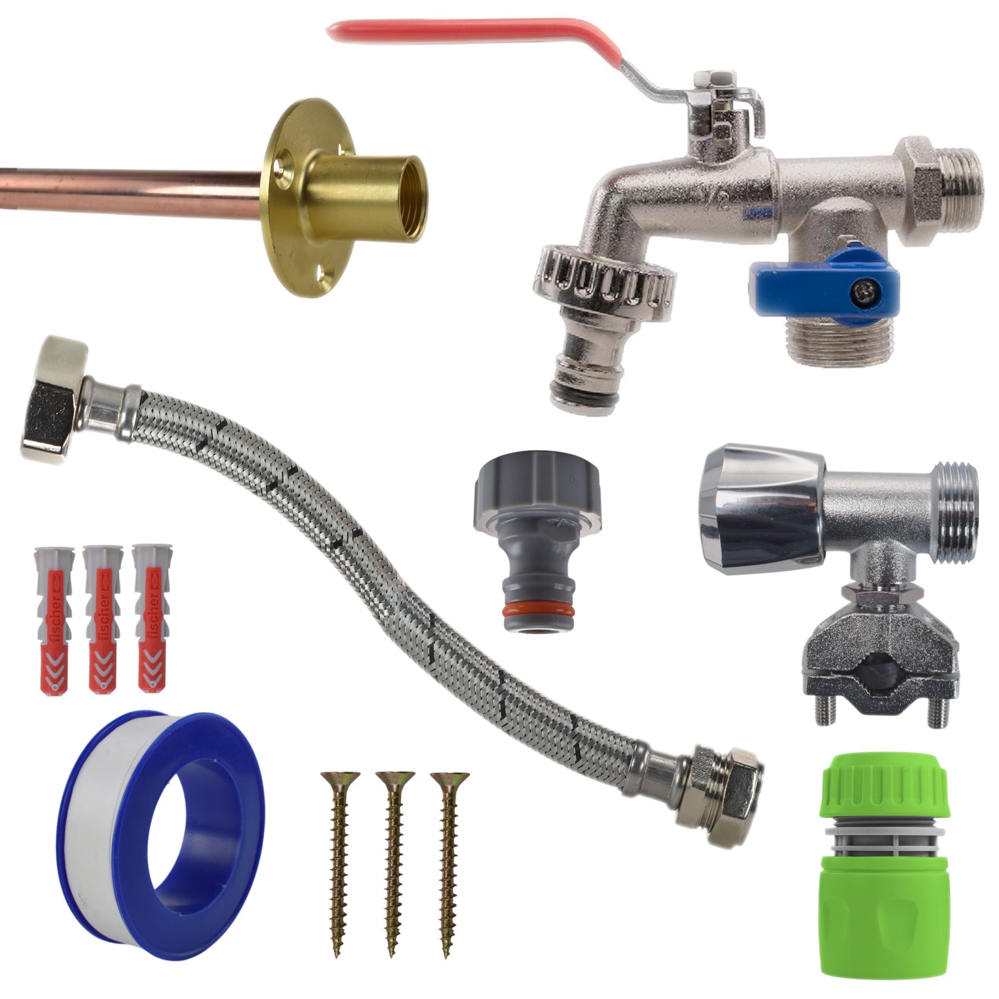 Double Lever Tap FULL Connection Kit