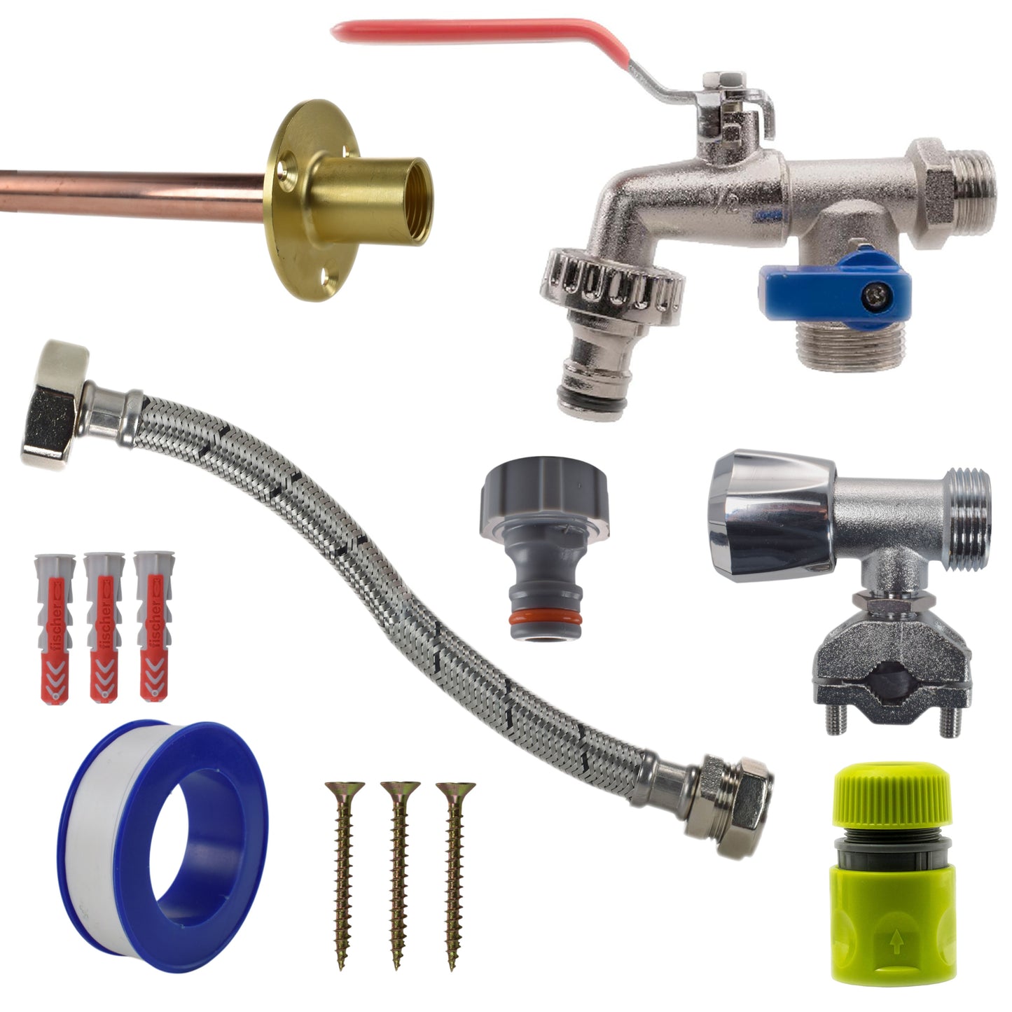 Double Lever Tap FULL Connection Kit
