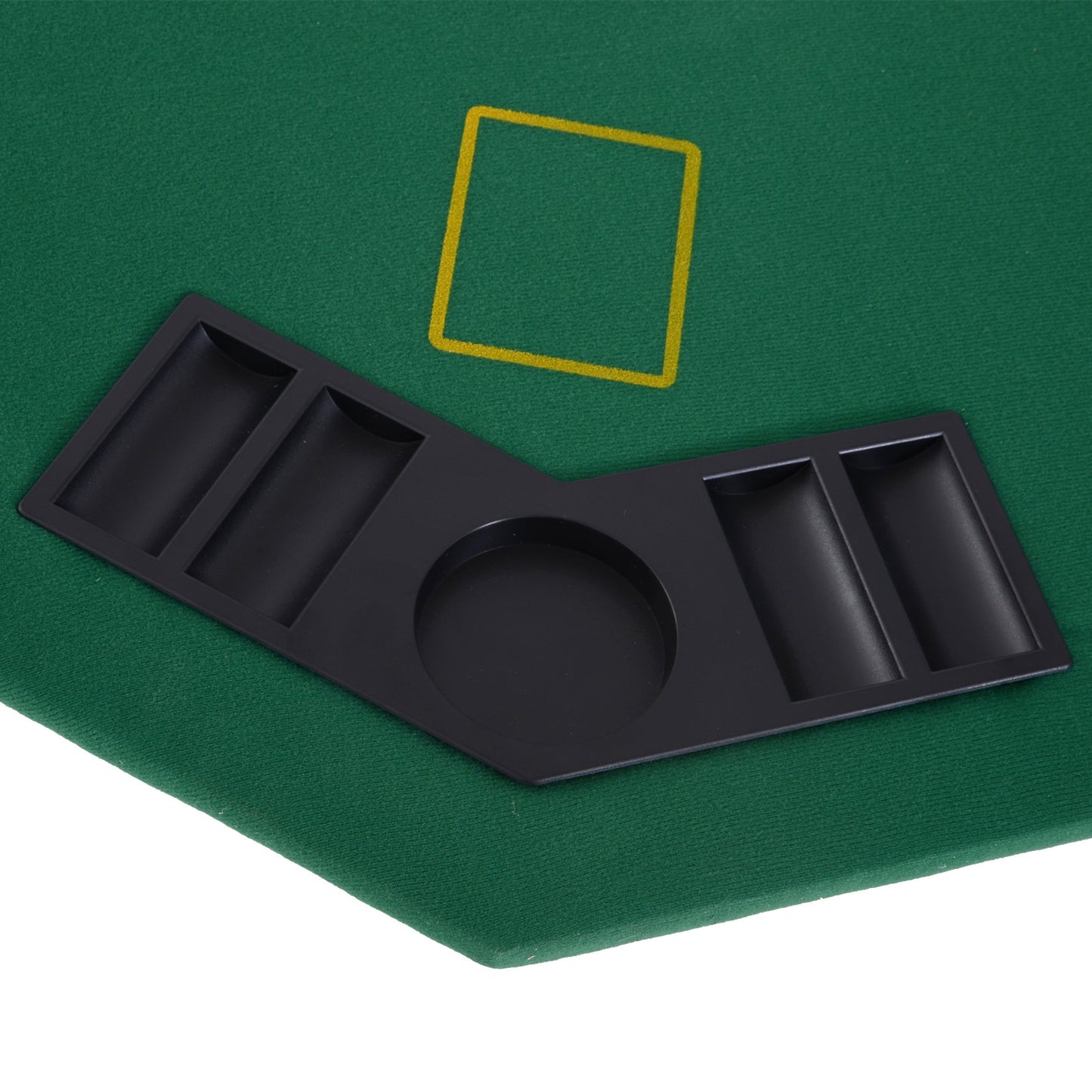 Medium-density fibreboard 8 Player Folding Poker Table Green