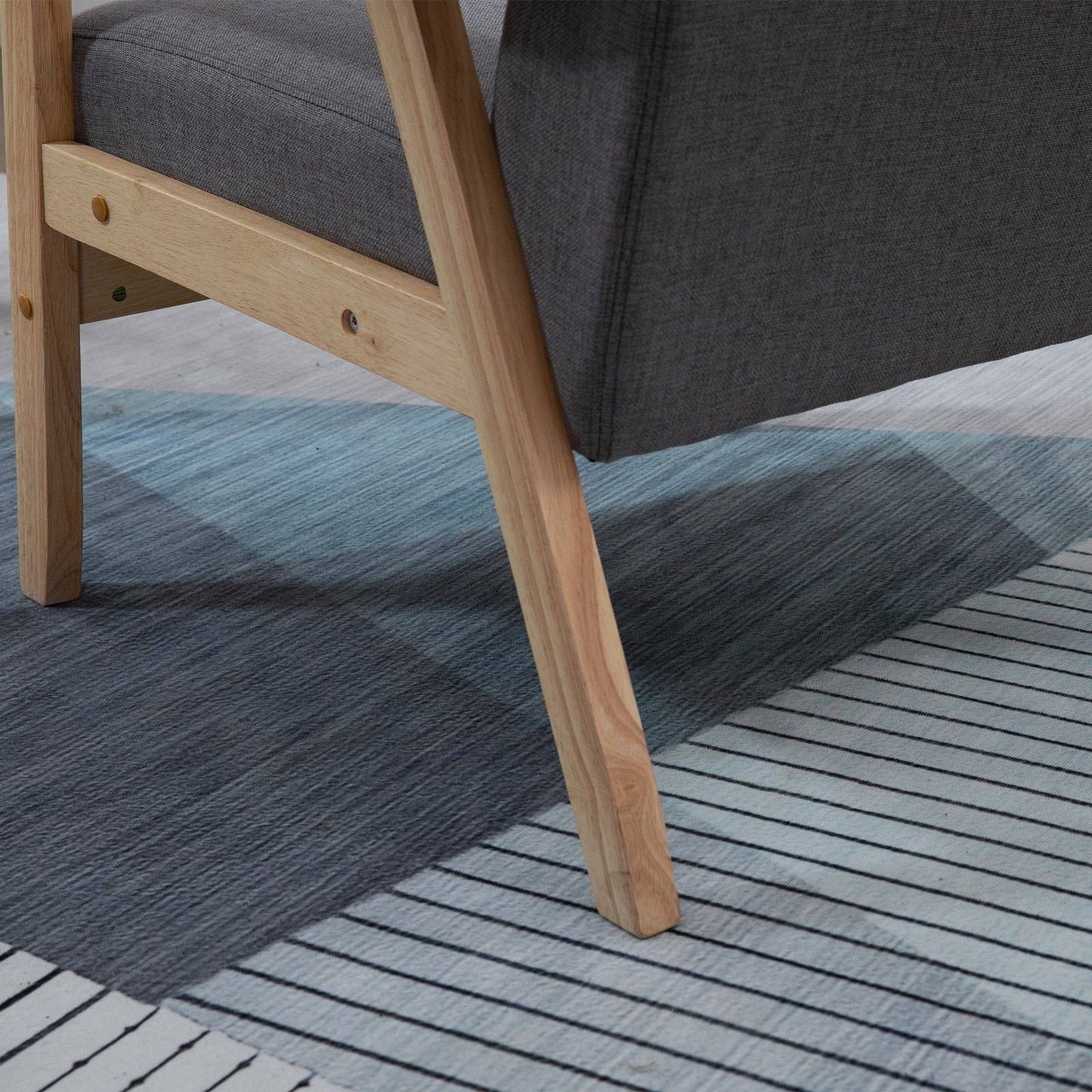 Minimalistic Wooden Frame Accent Chair