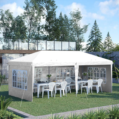 3 x 6m Half-Open Garden Gazebo