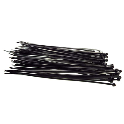 100 Cable Ties (4.8mm x 300mm) Black