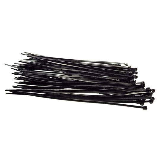 100 Cable Ties (3.6mm x 370mm) Black