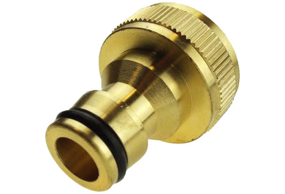 Three Way Tap Splitter Brass 3/4" BSP with Quick Connect Outlets