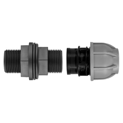 ¾” BSP Water Butt Fitting with 32mm MDPE Straight
