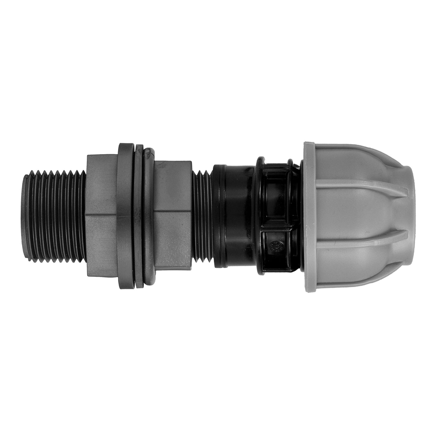 ¾” BSP Water Butt Fitting with 32mm MDPE Straight