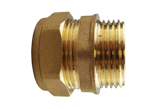 Brass Compression Straight 15mm - 3/4" BSPM