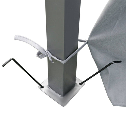 4m x 3M Steel Gazebo Canopy Party Tent Garden Pavillion Patio Shelter Pavilion with Curtains Sidewalls Grey