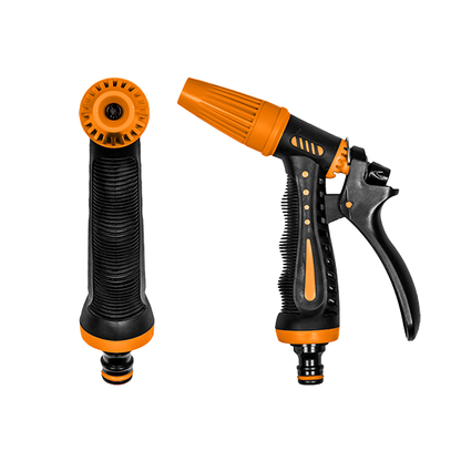 Hose Gun Water Sprayer Adjustable Black Orange