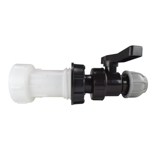 IBC Extender with 2” S60X6 Cap and 20mm MDPE Valve