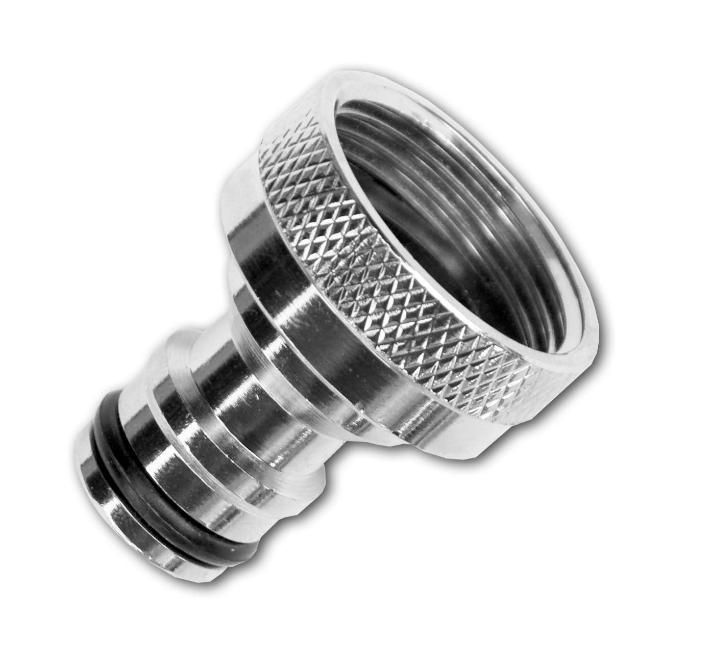 Tap Connector Snap-On Male - 1" BSPF Brass Nickle Plated