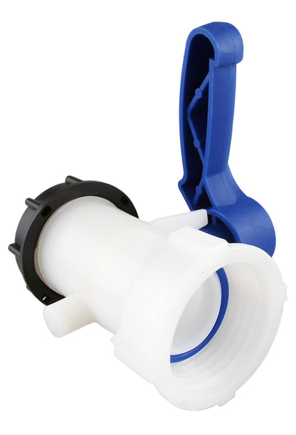 IBC 2” S60X6 Valve with IBC S60X6 - 1” Camlock Fitting and 1” Type C Camlock