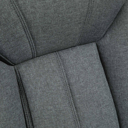 Vinsetto Home Office Chair Linen Fabric Computer Chair With Adjustable Height Armrests Swivel Wheels Grey