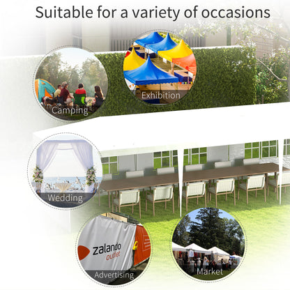 Garden Gazebo Marquee Party Wedding Tent Canopy 9m x 3m - White