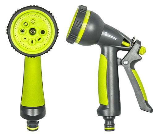 Hose Gun Water Sprayer Multi Adjustable, Lime