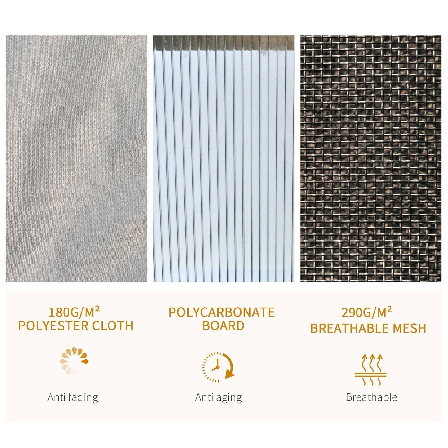 Outdoor 3.6 x 3M Gazebo Cabana w/ Steel Frame & Net Sidewalls for Privacy