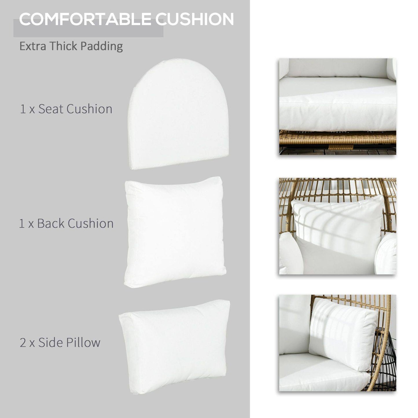 PE Rattan Outdoor Egg Chair