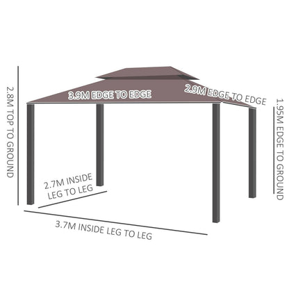 3 x 4m Aluminium Garden Gazebo