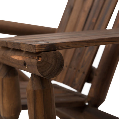 Solid Wood Patio Chair Bench 2 Seat Jack and Jill Seat w/ Center Coffee Table