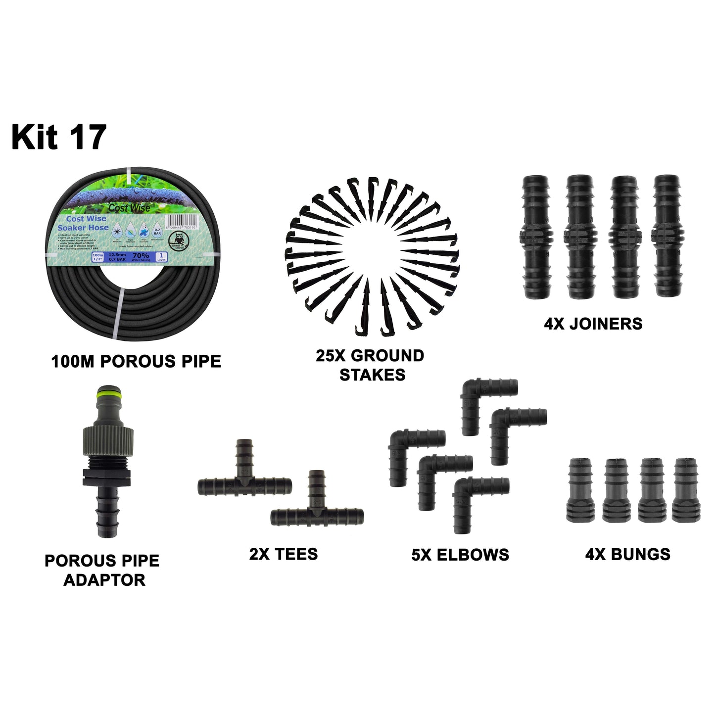 Porous Pipe Kit, POROUS-KIT17
