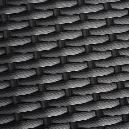 Rattan Garden Furniture 7 Seater Sofa & Coffee Table Footstool Set Outdoor Patio Wicker Weave Reclining Chair Space-saving - Light Grey