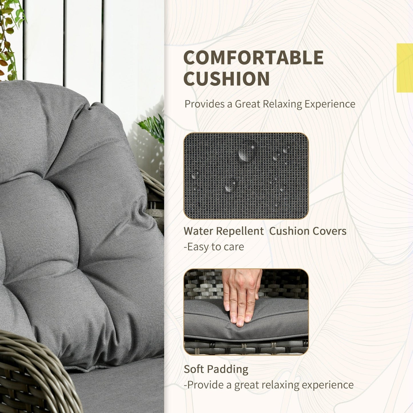 Modern 3-Piece Rattan Bistro Set