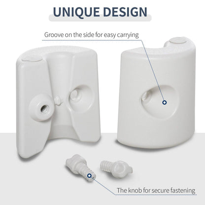 4-Piece Canopy Tent Weight Rapid Clip Gazebo Feet Fill with Water or Sand White