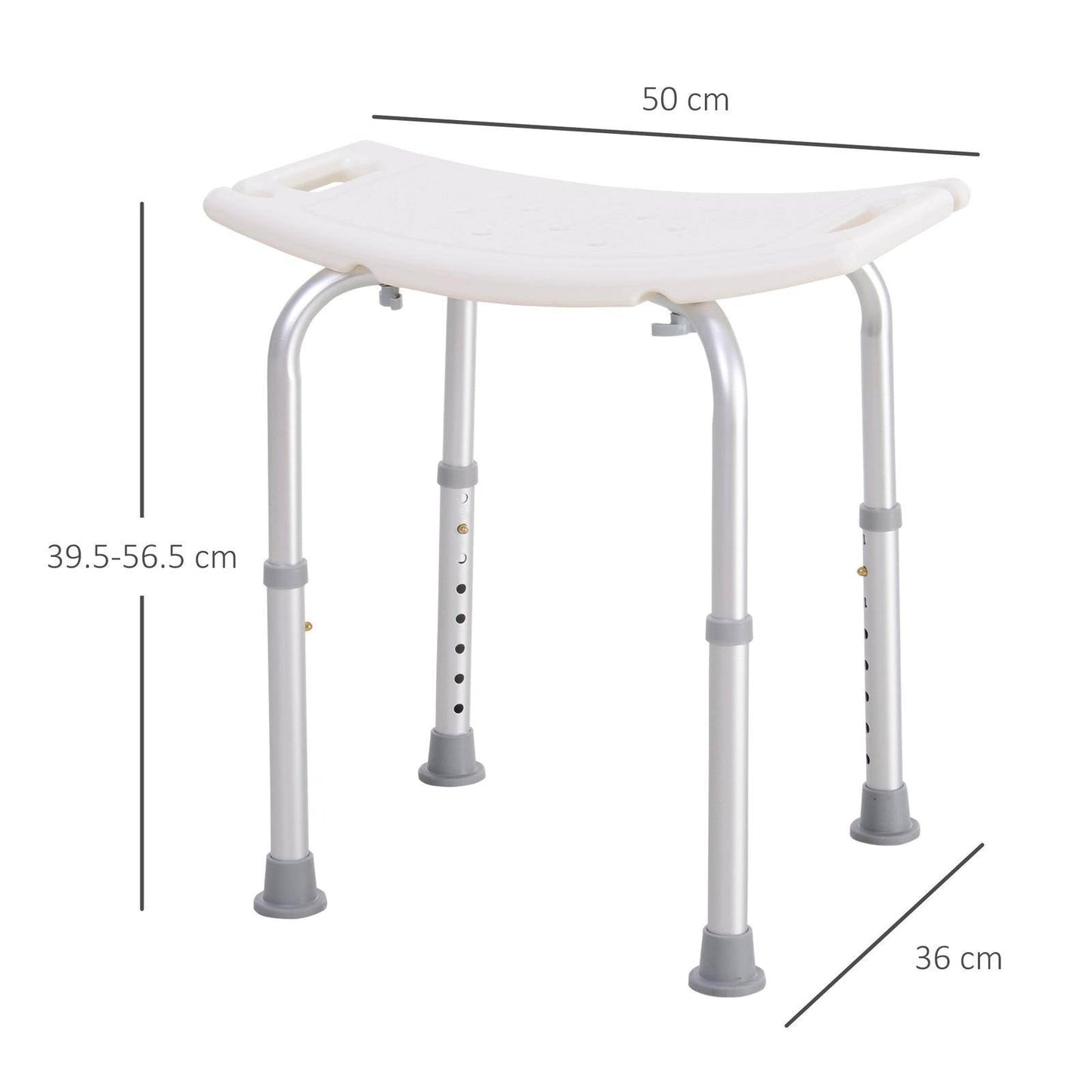Portable Non-Slip Bathroom Stool  White