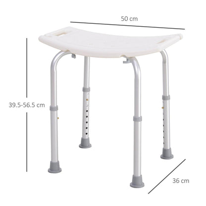 Portable Non-Slip Bathroom Stool  White