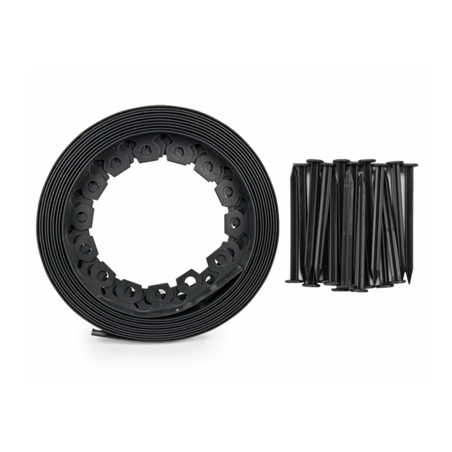Lawn Border Set, Easy Border 60mm Black 10m With Pegs