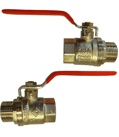 Brass Nickel-Plated Lever Valve 2" BSPM-F