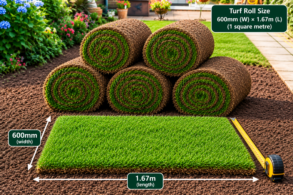 Turf rolls 600mm x 1.67m