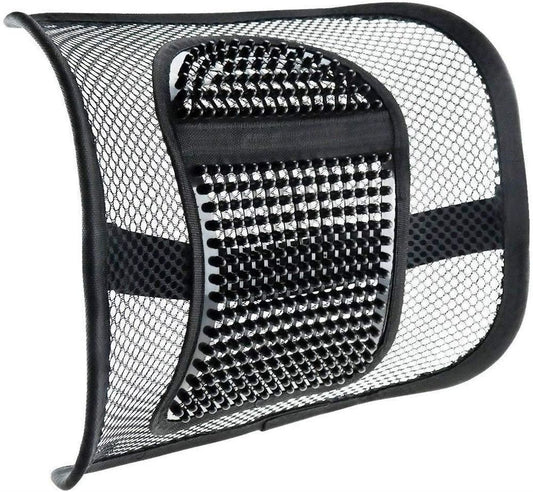 Mesh Back Support Lumbar Elasticated Positioning Strap - Black