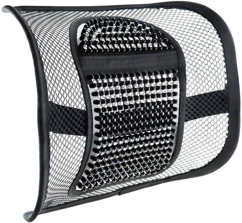 Mesh Back Support Lumbar Elasticated Positioning Strap - Black