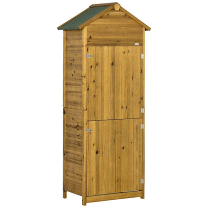 Rustica 191cm Barn Door Apex Garden Store With Shelves Fir Wood Natural by Steadfast