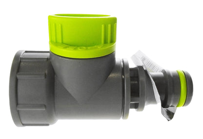 Tap Adapter with Valve ¾” BSPF – Snap-On Connector, Lime