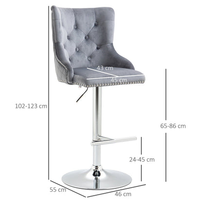 Modern Adjustable Bar Stools Set of 2