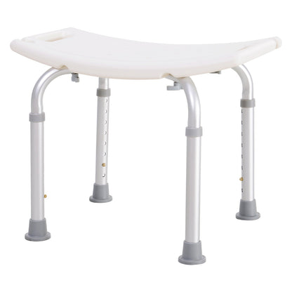 Portable Non-Slip Bathroom Stool  White