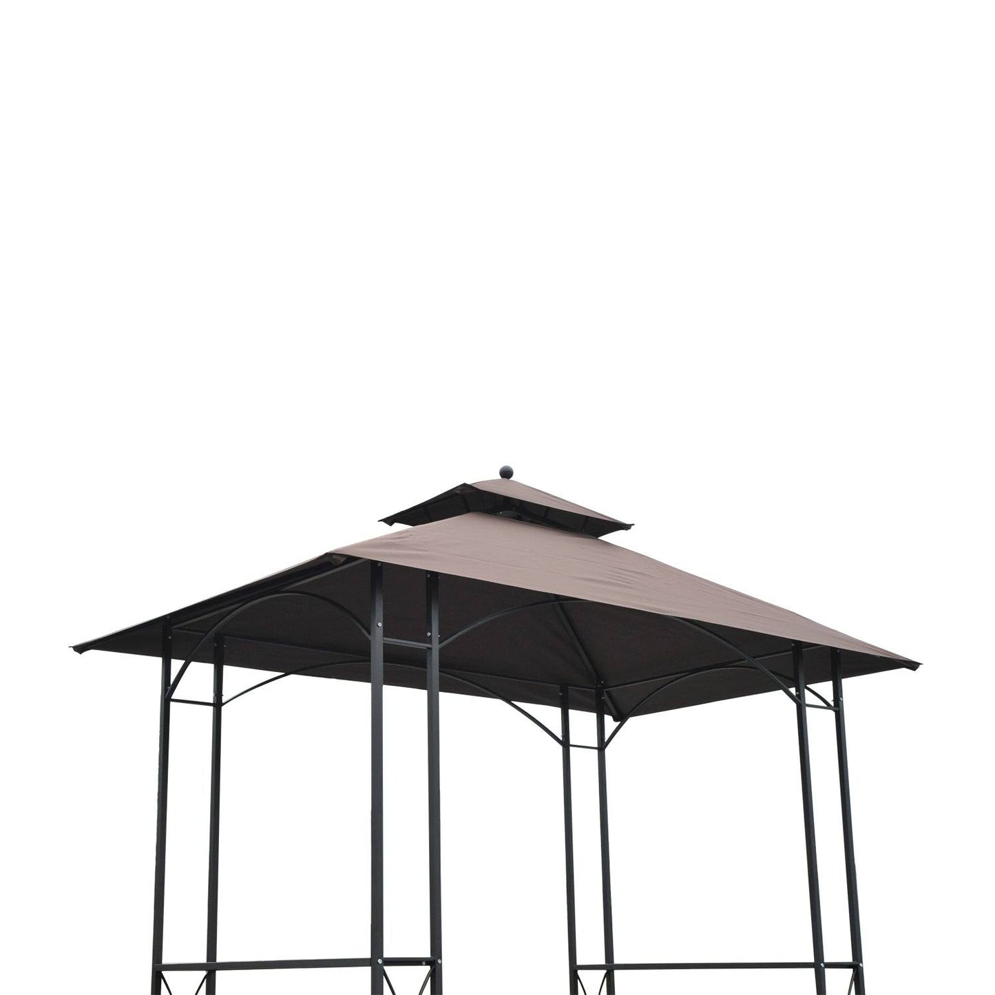2.5 x 1.5m BBQ Tent Canopy Patio Outdoor Awning Gazebo Party Sun Shelter - Coffee