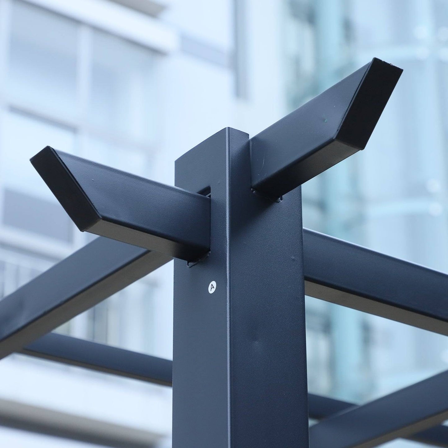 3 x 3 Meter Metal Pergola Garden Gazebo Grape Trellis for Climbing Plants Outdoor Sun Shelter Arbours