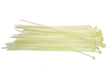 100 Cable Ties (3.6mm x 200mm) Neutral
