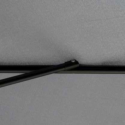 Outsunny 2.66M Patio Umbrella Garden Parasol Outdoor Sun Shade Table Umbrella With Ruffles 8 Sturdy Ribs Charcoal Grey